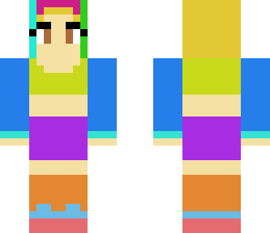 rainbow mix hoodie girl