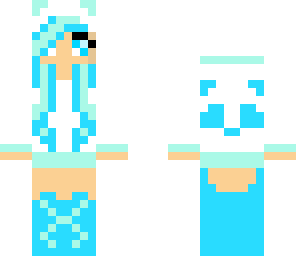 blue panda girl