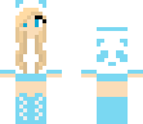 blue panda girl
