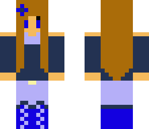 blue casual girl