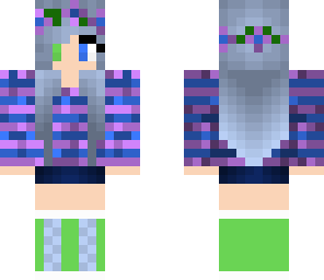 cute pascal blue hair sweater girl 