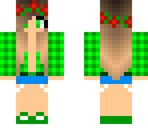 green flower girl
