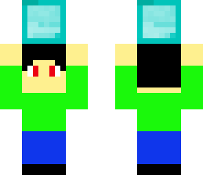 boy holding diamond block