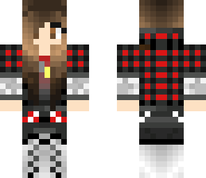 checkered hoodie girl