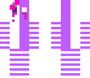purple and white with bow