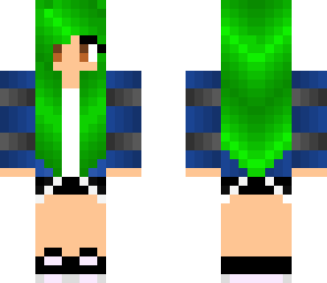 green haired girl