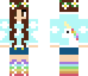 unicorn hippie rainbow girl