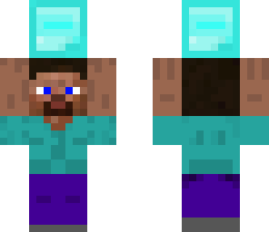 steve holding a diamond block
