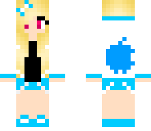 edited blue apple store girl