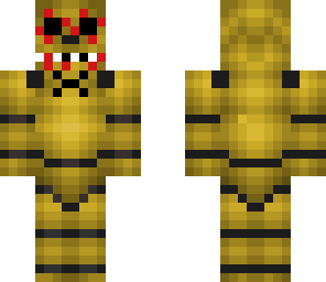 golden freddy with blood on him