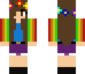 rainbow hippie girl