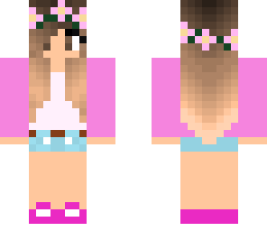 pink flower girl