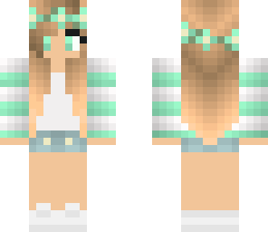 mint green girl