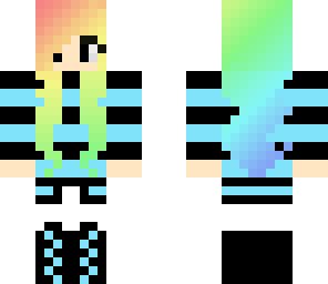 rainbow neon girl