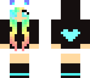 rainbow heart girl
