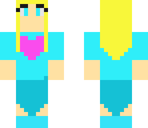 blue and pink girl