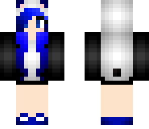 cute blue panda girl