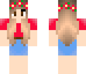 red flower girl