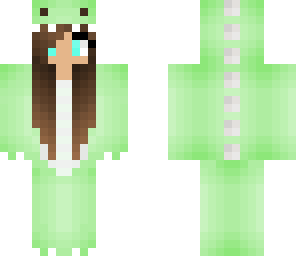 lime green dino girl