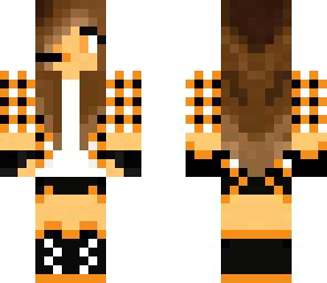 edited orange gamer girl