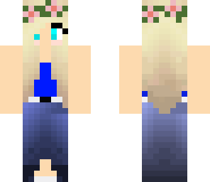 girl with blue dress