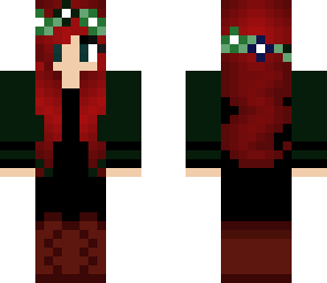 green floral girl