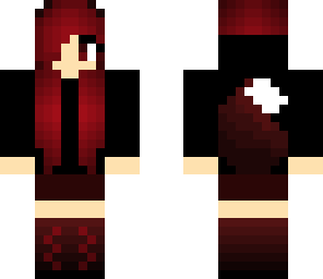 red girl with tail and ears