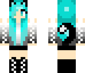 cute blue cat girl