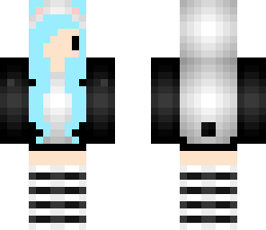 blue panda girl