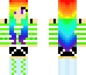 rainbow lime girl