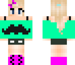 mustache girl