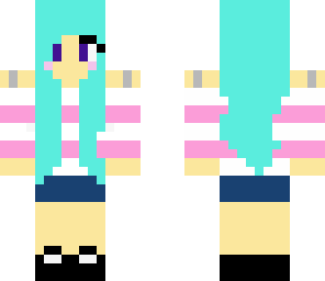aqua hair girl