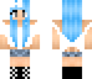 blue haired girl