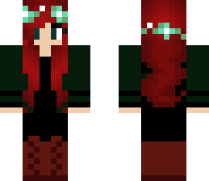 green floral girl