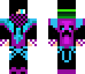 a man wearing a purple crepper