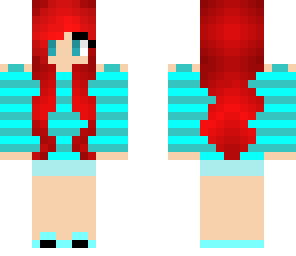 red hair striped shirt