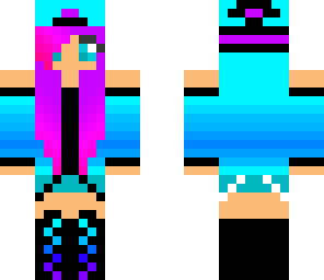 blue radioactive girl