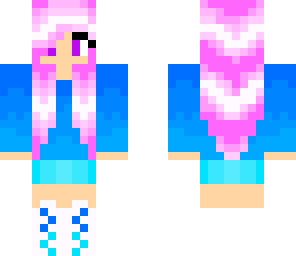 pink and blue girl