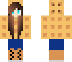 waffle girl with brown hair