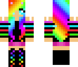 pretty rainbow girl