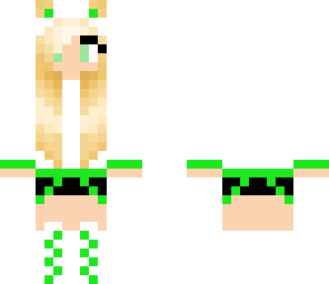 green panda girl