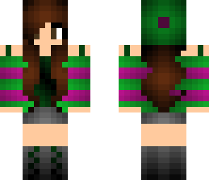 green and pink stripe