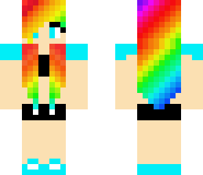 rainbow hair girl