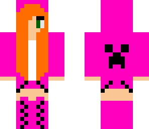 pink and black creeper girl