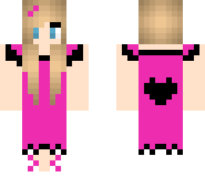 pink and black dressed girl