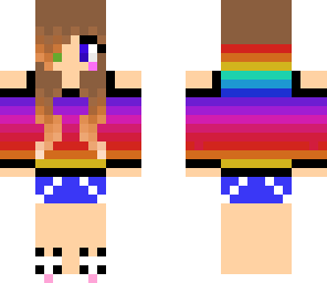 rainbow hoodie girl
