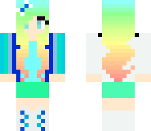 blue white girl