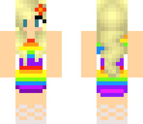 rainbow model girl