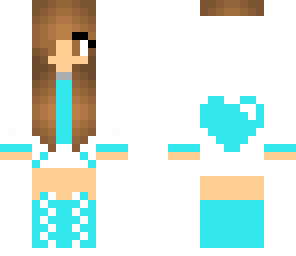 chilling blue heart girl