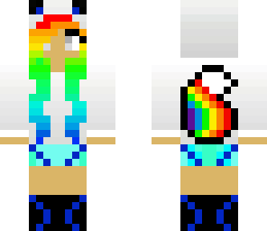 foxy anime rainbow girl